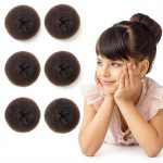 Styla Hair Kids Hair Bun Maker Brown 6pc-0