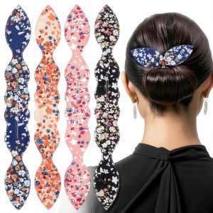 Lnngub Hair Bun Maker Polyester Rabbit Ear Design-0