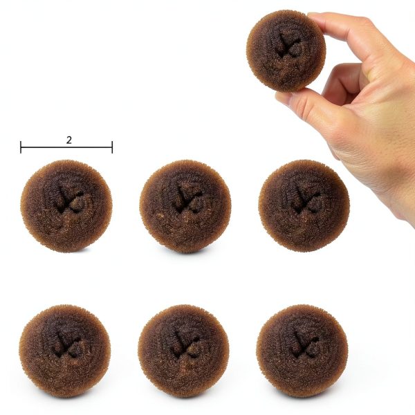 Styla Hair Kids Hair Bun Maker Brown 6pc-2