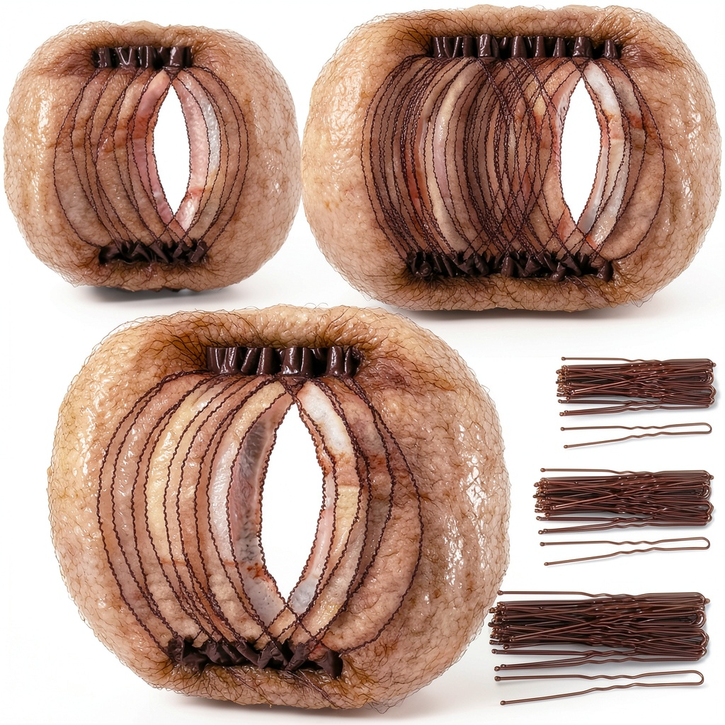 Teenitor hair bun net being applied in a dance studio