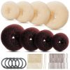 Hair Donut Bun Set FANDAMEI Black Styling Kit-0