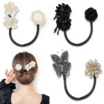 Hair Bun Maker OUGWA Soft Fabric Style 6 for Women-0