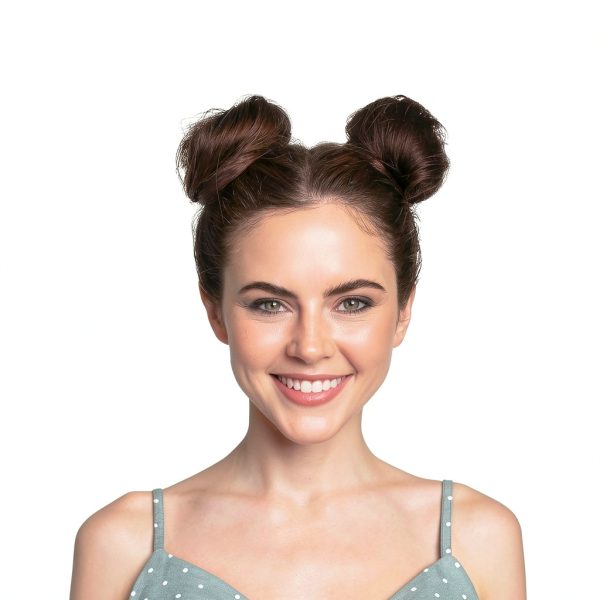 Styla Hair Kids Hair Bun Maker Brown 6pc-1