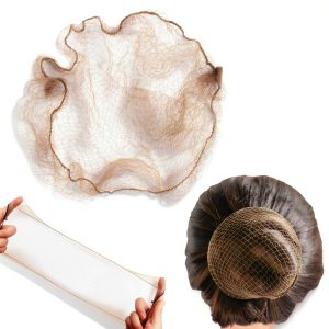 HairNet Pro 50pcs Light Brown Elastic Nylon Hair Bun Net by FW00-0
