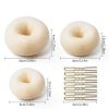 TsMADDTs Blonde Hair Bun Maker Set 3‑Piece Multi‑Size with Bobby Pins-1