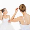 Hair Bun Maker Diane 5.5 Inch Black Fabric Donut Bun Full Buns-5