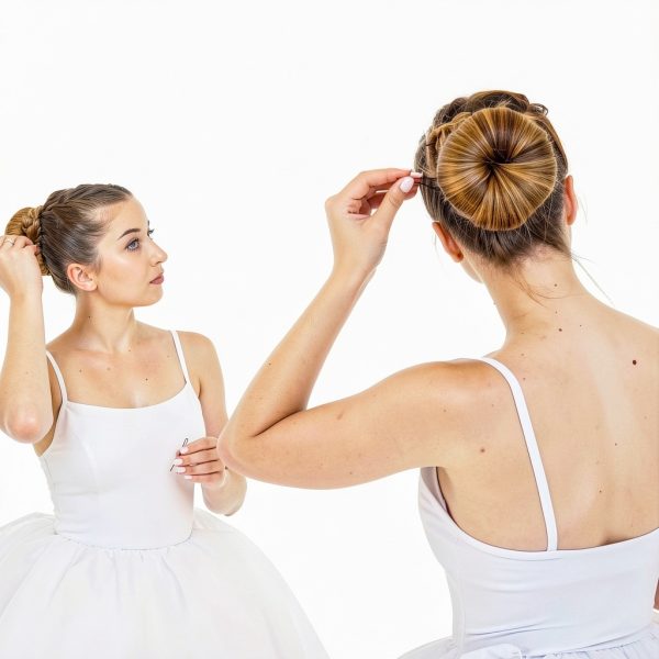 Hair Bun Maker Diane 5.5 Inch Black Fabric Donut Bun Full Buns-5