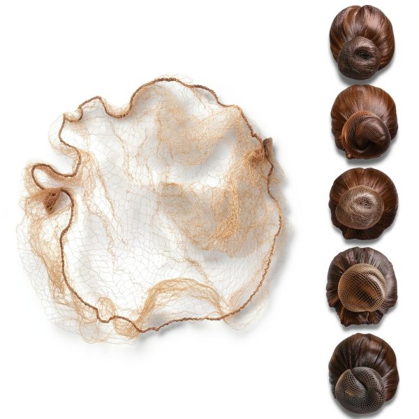 HairNet Pro 50pcs Light Brown Elastic Nylon Hair Bun Net by FW00-3