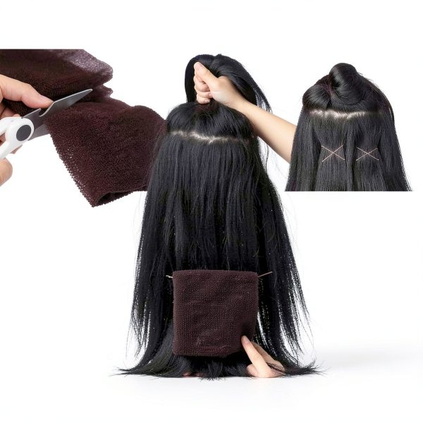 Hair Bun and Crown Shaper Weightless Volume Padding Dark Brown FEUNLEM-5