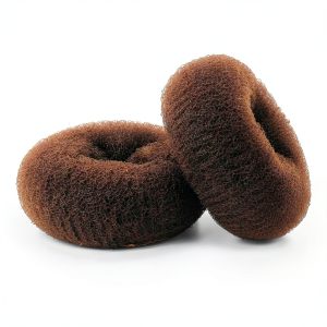 NICEMOVIC Medium Hair Bun Maker Set 2pcs Donut Bun Tools in Brown-0