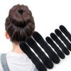 Arvintas Hair Bun Maker 10pcs Black Stretchable Donut for Easy Updos-5
