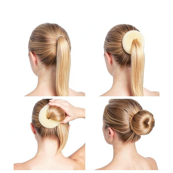 TsMADDTs Blonde Hair Bun Maker Set 3‑Piece Multi‑Size with Bobby Pins-2