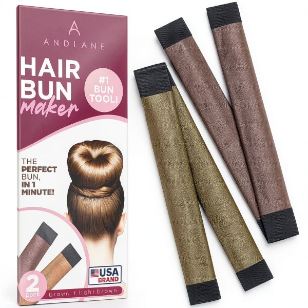 Andlane Hair Bun Shaper Updo Tool for Medium Hair Blonde Brown-0