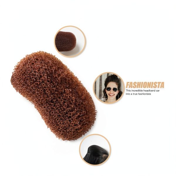 AEGYPIUS Bump It Hair Accessory Nylon Volume Buns Black Brown-6