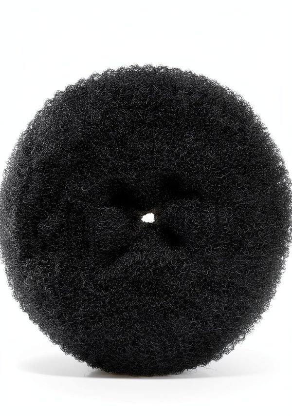 Hair Bun Maker Diane 5.5 Inch Black Fabric Donut Bun Full Buns-0