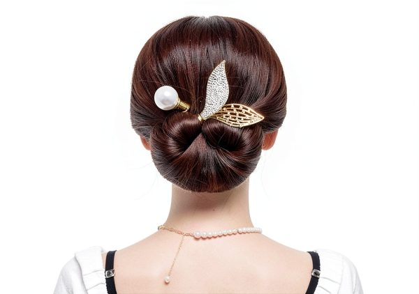Takeberny Hair Bun Shaper Curler Double Butterflies Black Wings 3-Pack-1