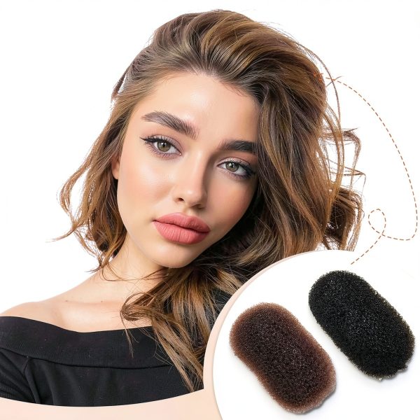 AEGYPIUS Bump It Hair Accessory Nylon Volume Buns Black Brown-1