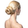 Hair Bun Maker Diane 5.5 Inch Black Fabric Donut Bun Full Buns-1