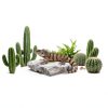 3PCS Reptile Plants for Terrarium - Fake Hanging Terrarium Plants, Artificial Boston Fern for Bearded Dragon Snake Geckos Hermit Crab Lizard Chameleon Turtle Reptile Decor(L30 xW5.1)-4