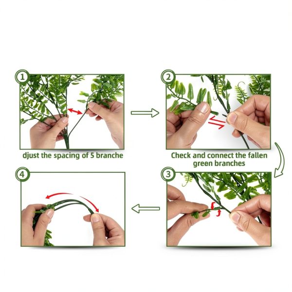 3PCS Reptile Plants for Terrarium - Fake Hanging Terrarium Plants, Artificial Boston Fern for Bearded Dragon Snake Geckos Hermit Crab Lizard Chameleon Turtle Reptile Decor(L30 xW5.1)-6
