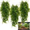 3PCS Reptile Plants for Terrarium - Fake Hanging Terrarium Plants, Artificial Boston Fern for Bearded Dragon Snake Geckos Hermit Crab Lizard Chameleon Turtle Reptile Decor(L30 xW5.1)-0