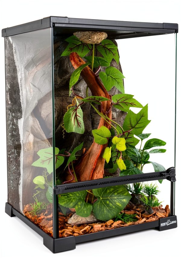 REPTI ZOO Magnetic Hanging Artificial Decoration Plant Climbing Vine for Reptile Terrarium Habitat Tank-4